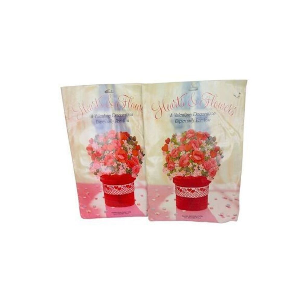 Vintage 1980's American Greetings Hearts & Flowers DieCut Honeycomb Centerpiece‎